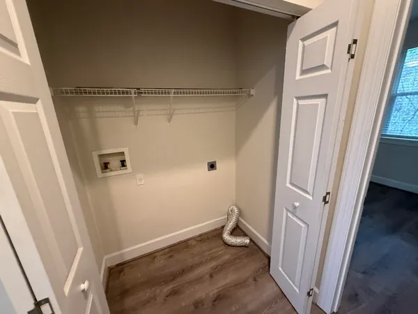 a view of a hallway with entryway