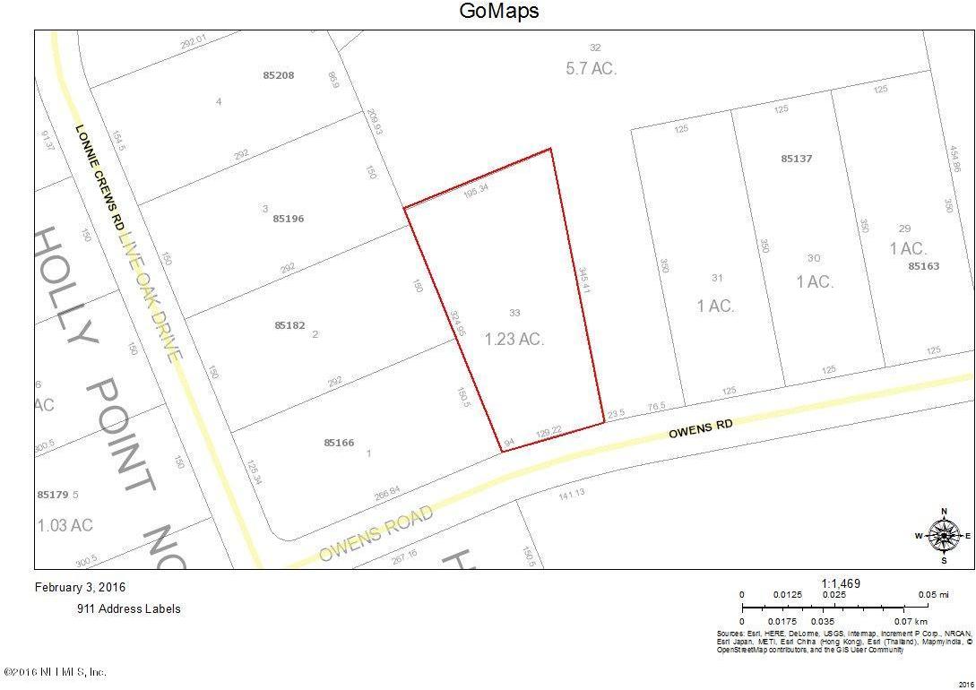 Lot 33 Owens Road Fernandina Beach, FL 32034 - Photo 3 of 4 Owens Rd outline
