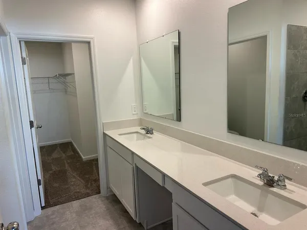 a view of a room with storage