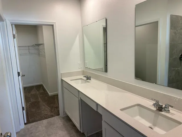 a view of a room with storage