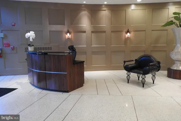 a room with a table and a chair
