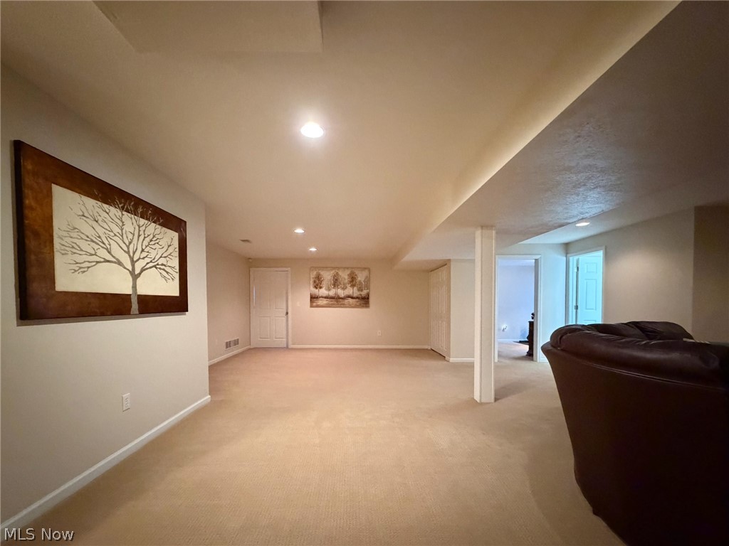 1343 Courtland Road Weirton, WV 26062 - Photo 38 of 50 Bonus room featuring recessed lighting and light carpet