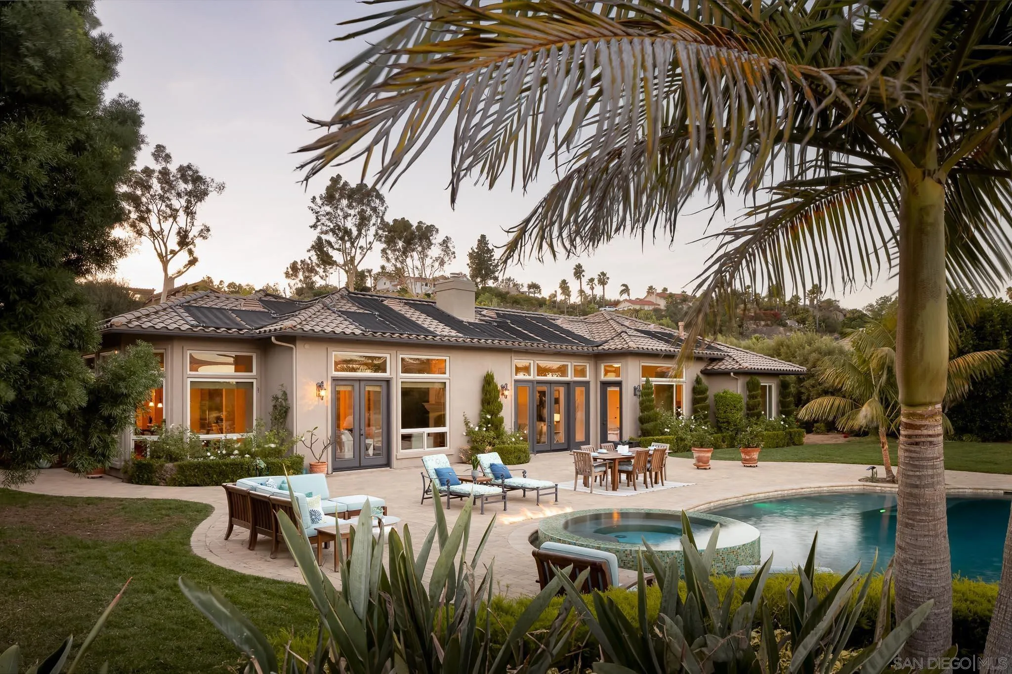 14014 Lake Poway Road Poway, CA 92064 - Photo 34 of 55 a view of a house with swimming pool and sitting area
