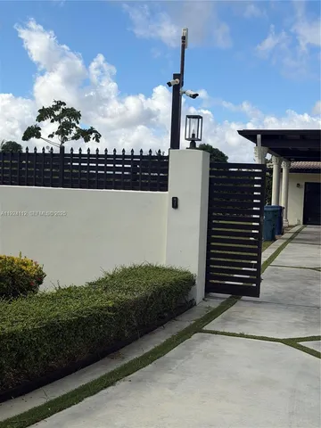 a view of a terrace with a chair