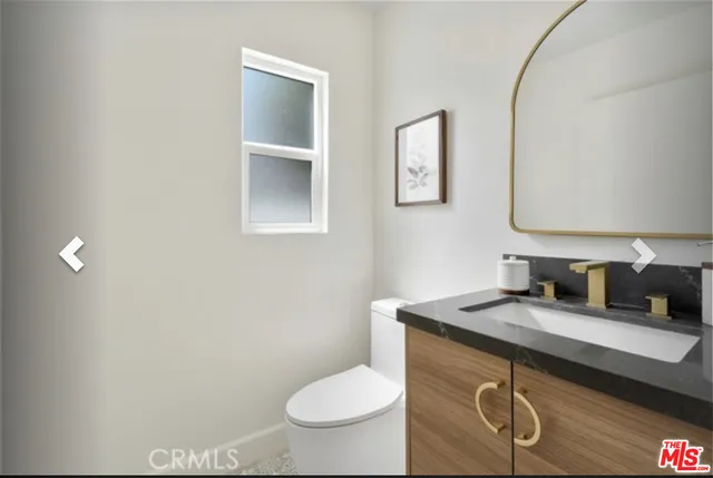 a dining room with furniture