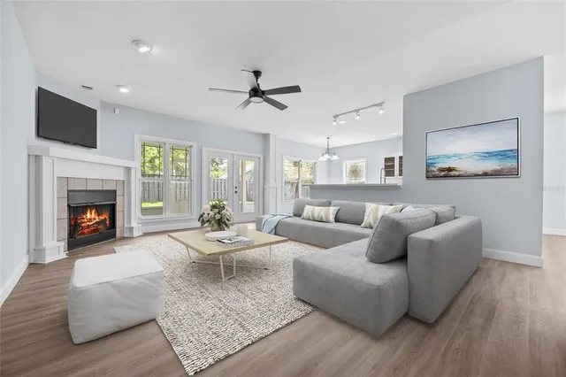 a view of a kitchen with a dishwasher cabinets and wooden floor
