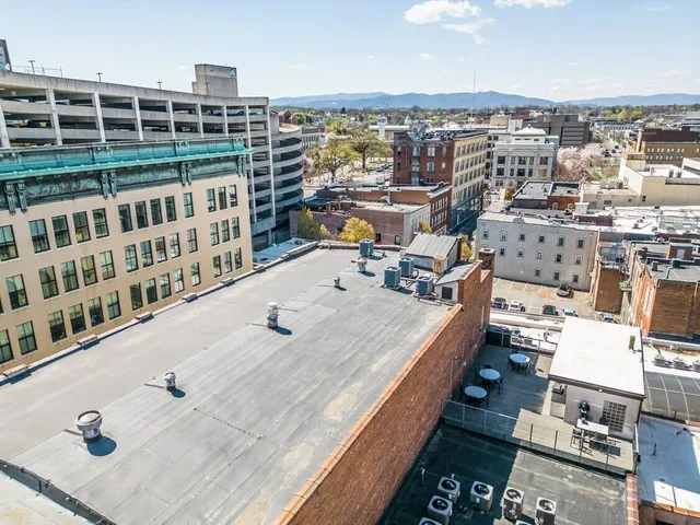 a view of a city from a terrace