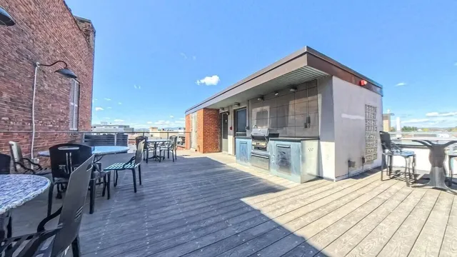 a outdoor space with furniture