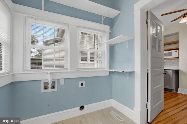a view of kitchen and utility room