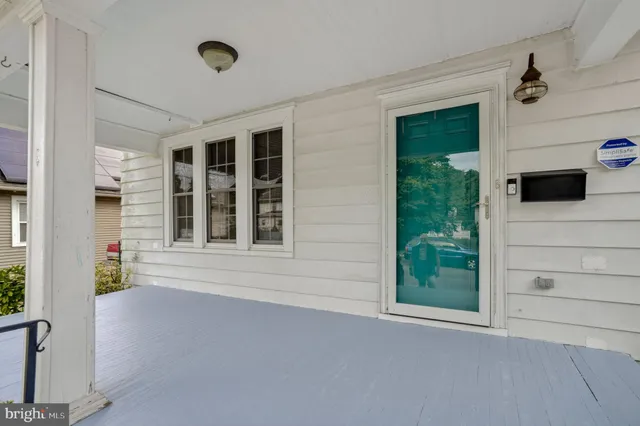 front view of a house with a windows