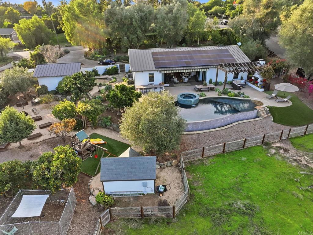 1111 Palomino Road Fallbrook, CA 92028 - Photo 61 of 64 an aerial view of a house with garden space and street view