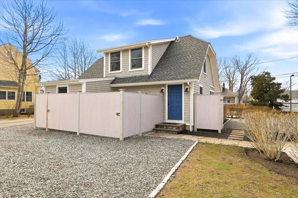 a view of a house with a patio