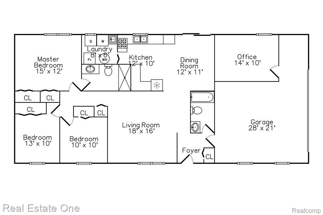 612 Ridge Road Walled Lake, MI 48390 - Photo 25 of 25 Main floor plan