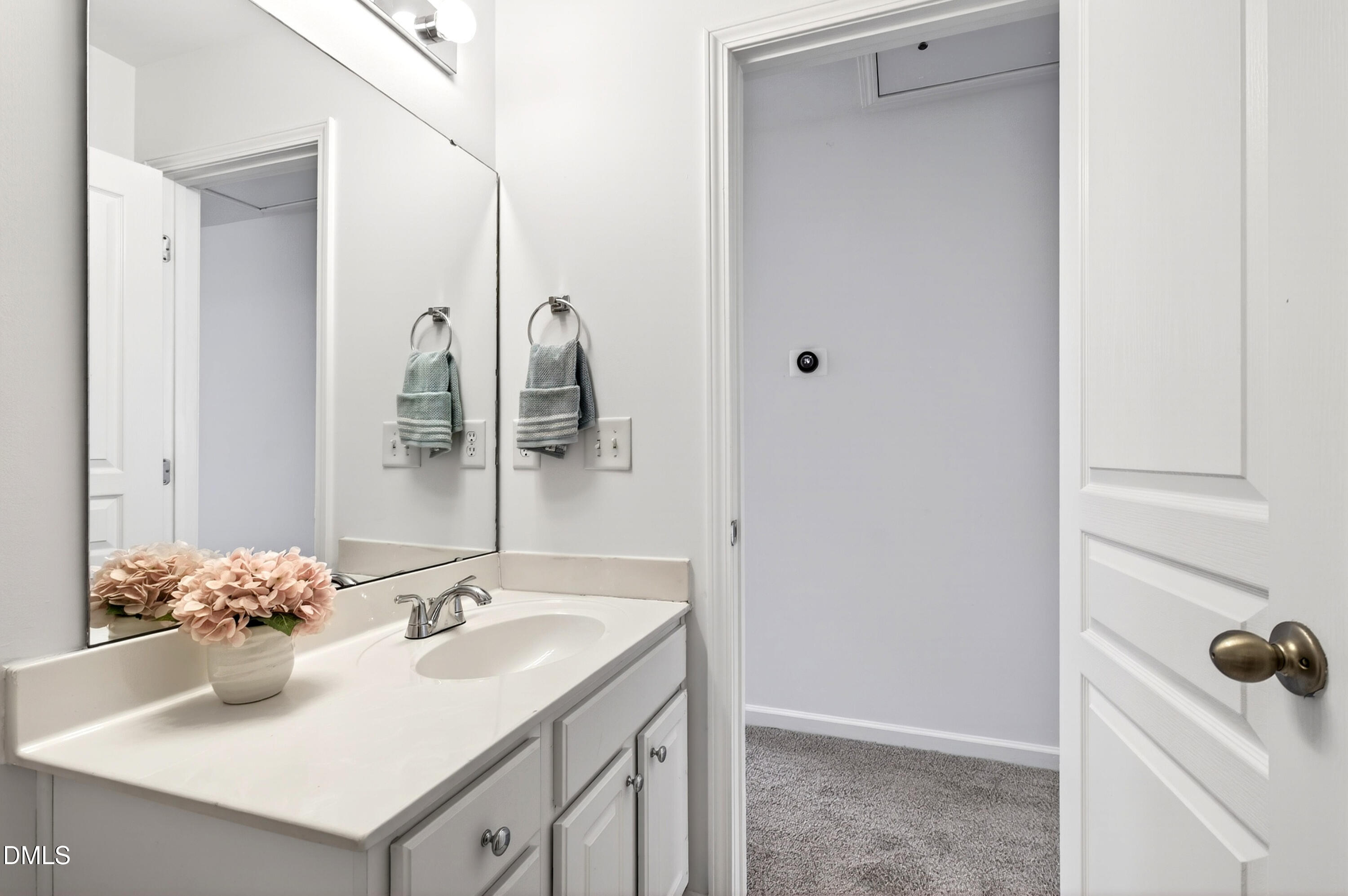 5415 Crescentview Parkway Raleigh, NC 27606 - Photo 46 of 64 a bathroom with a sink and a mirror