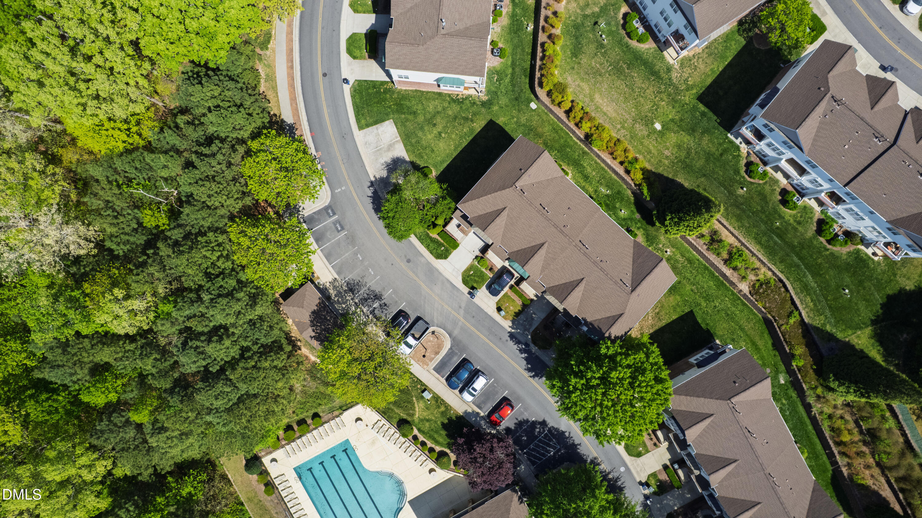 5415 Crescentview Parkway Raleigh, NC 27606 - Photo 57 of 64 an aerial view of houses with yard