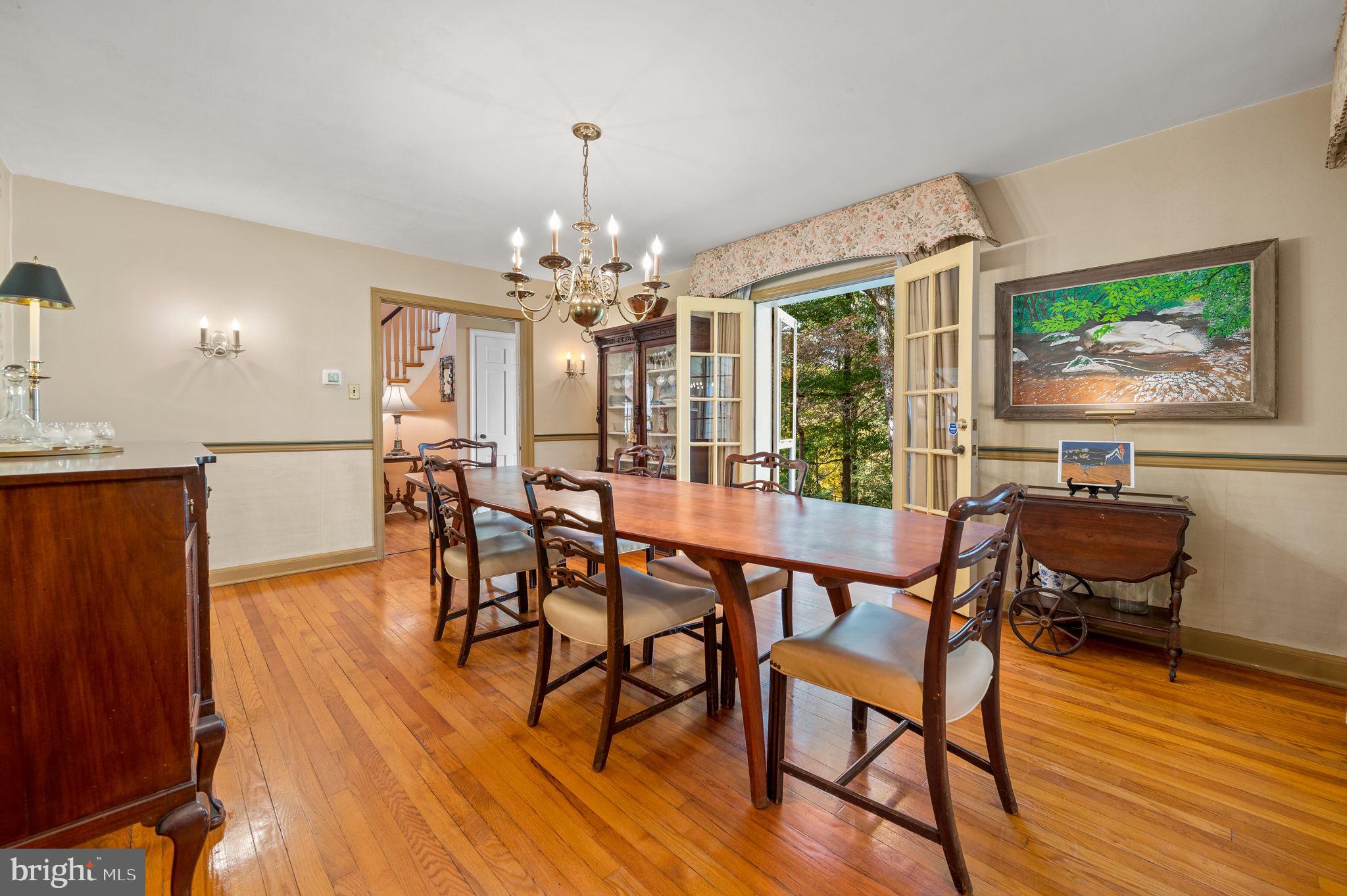 1641 Ridley Creek Road Media, PA 19063 - Photo 13 of 63 Dining room with French doors to patio