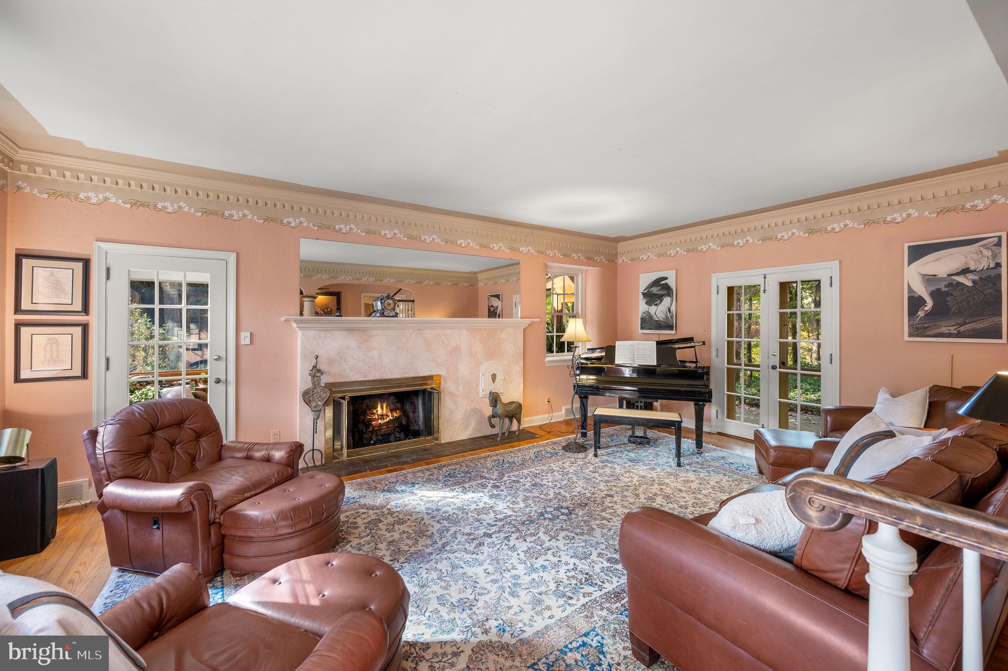1641 Ridley Creek Road Media, PA 19063 - Photo 8 of 63 Living room with French doors to patio