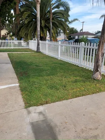 a view of a park with a yard