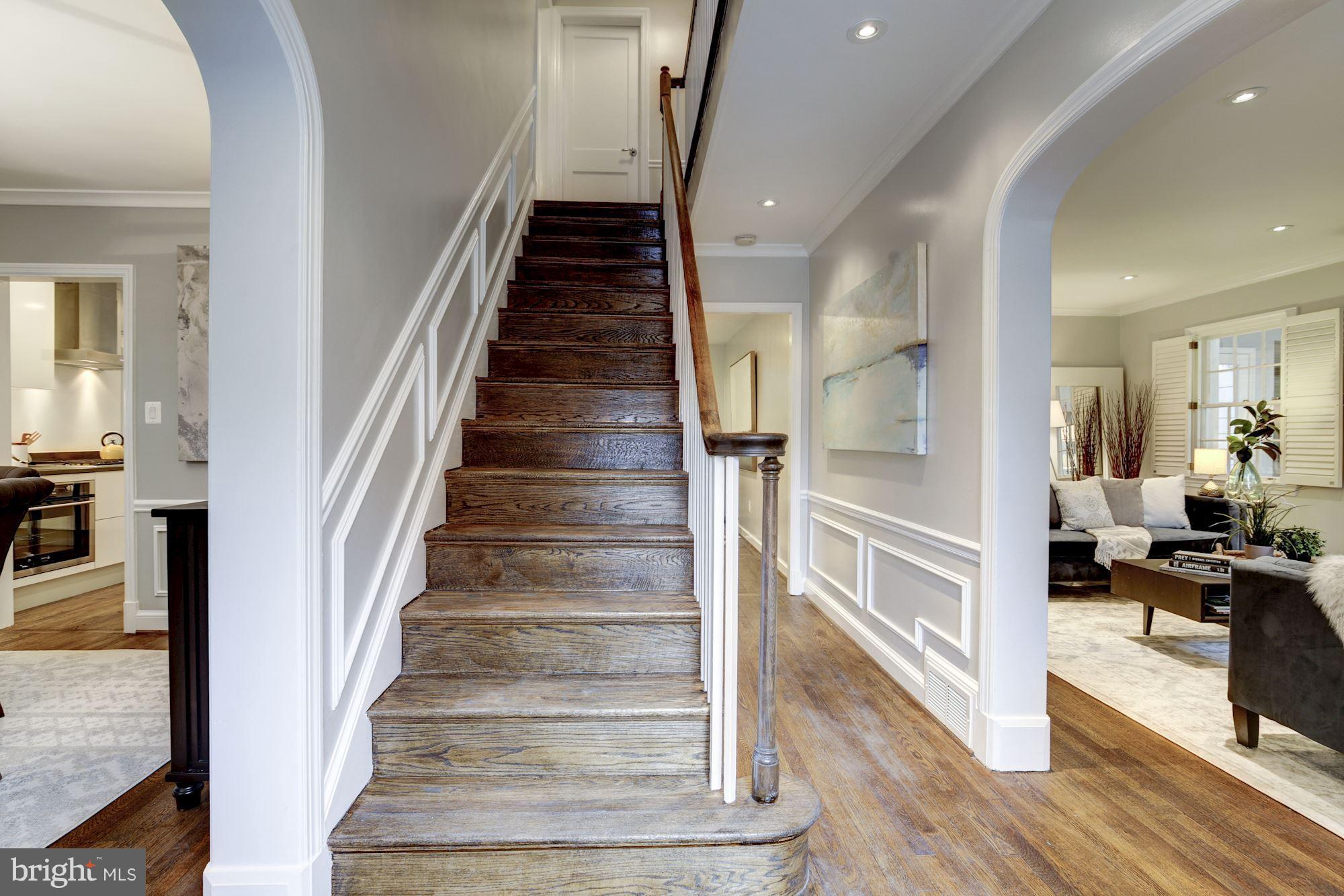 4814 Sedgwick Street Northwest Washington, DC 20016 - Photo 2 of 30 a view of entryway and hall with wooden floor