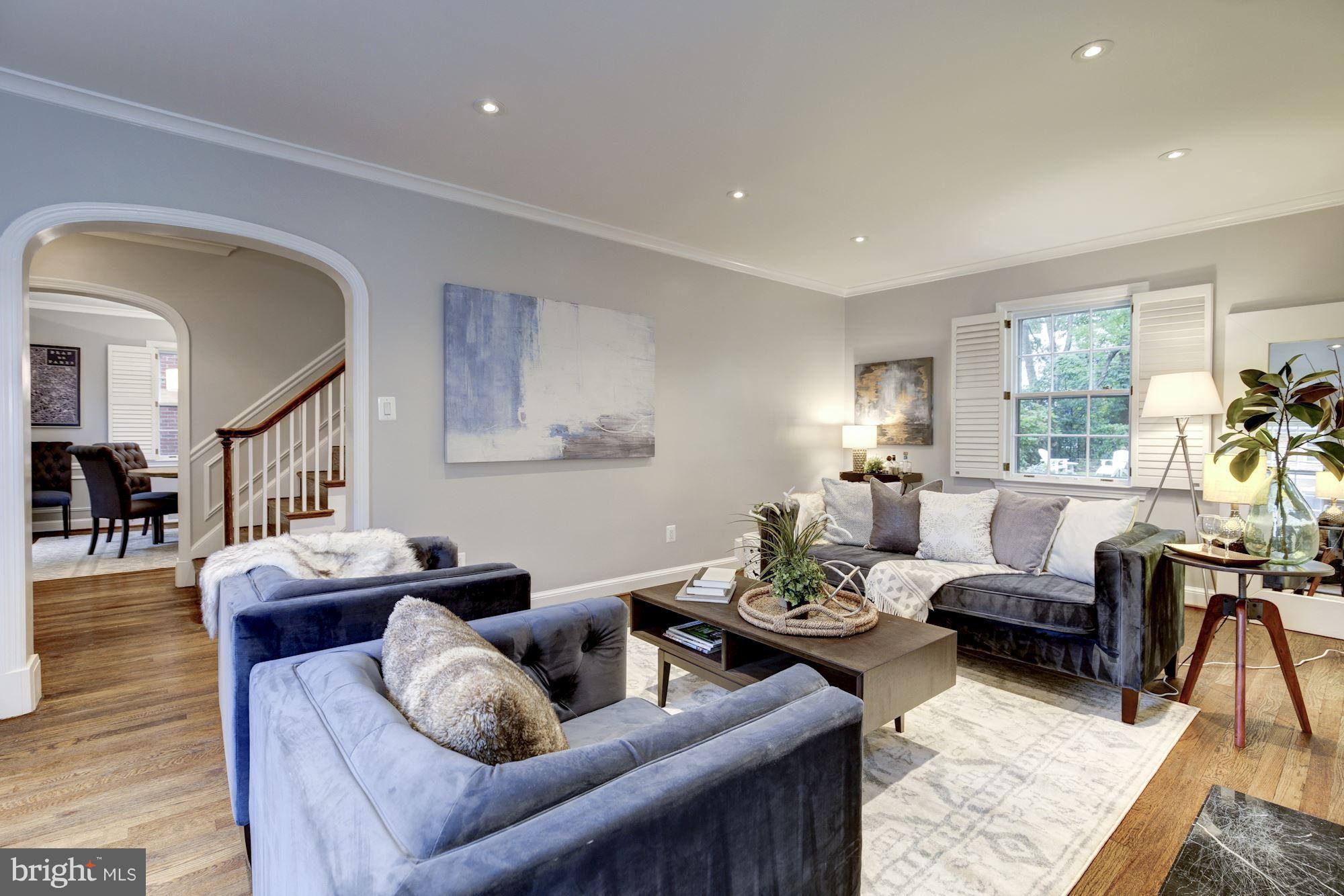4814 Sedgwick Street Northwest Washington, DC 20016 - Photo 8 of 30 a living room with furniture and a wooden floor