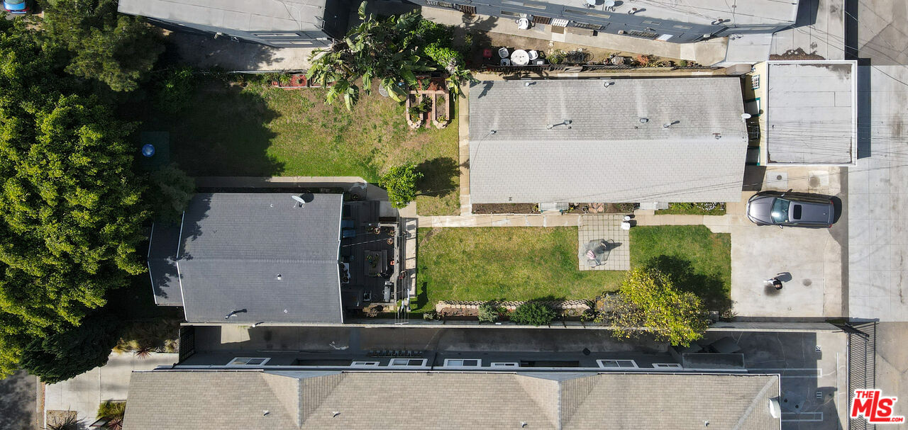 1747 9th Street Santa Monica, CA 90404 - Photo 4 of 24 an aerial view of a house with a yard and large trees