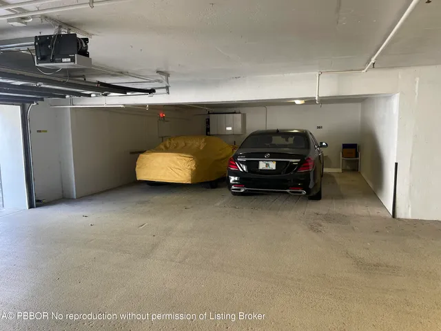 a car parked in a parking garage
