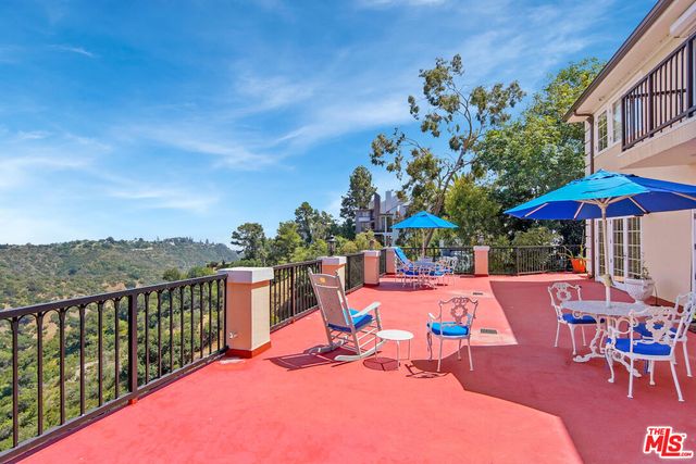 a outdoor view with a sitting space