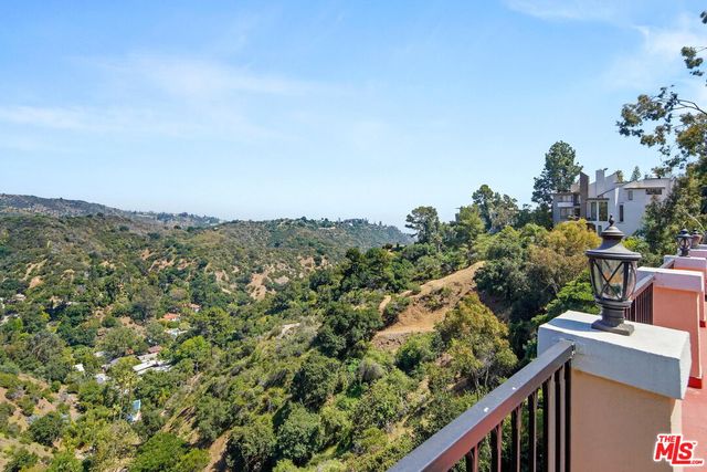 a view of a city from a balcony