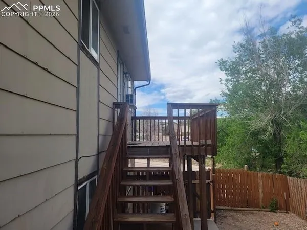 a view of a balcony