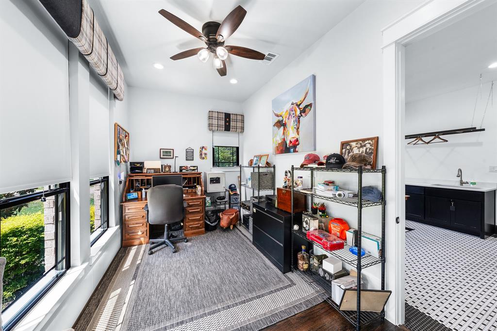 365 Private Road 5529 Point, TX 75472 - Photo 25 of 40 a view of a workspace with furniture and a window