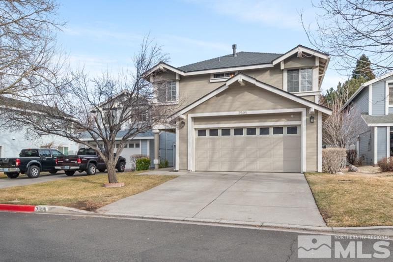 7595 Whimbleton Way Reno, NV 89511 - Photo 1 of 36 a front view of a house with a yard and garage