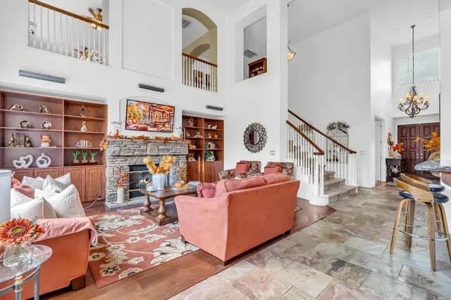 a view of a house with a yard and plants