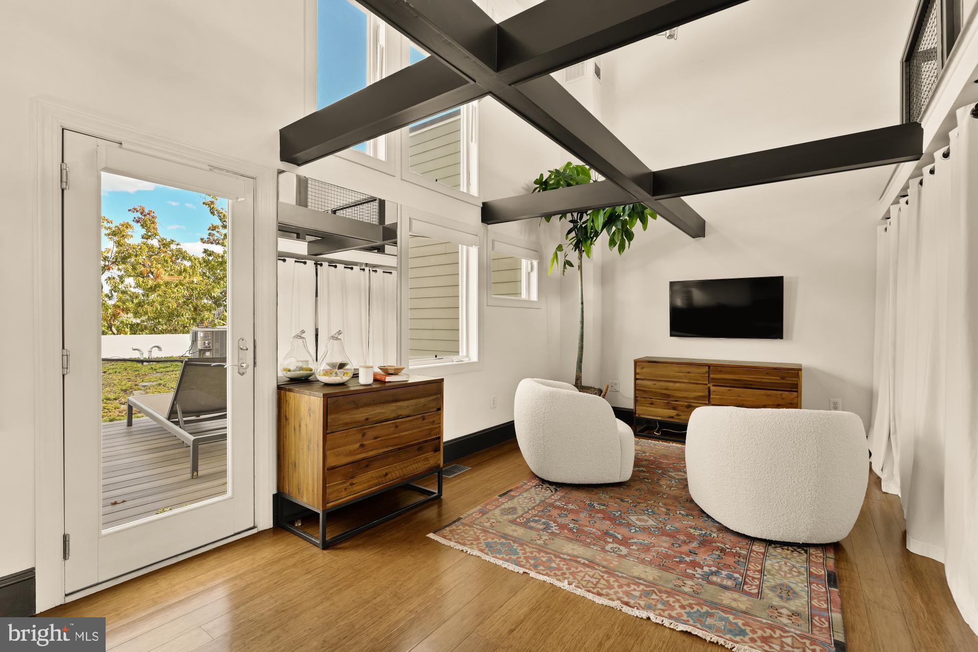 951 14th Street Southeast Washington, DC 20003 - Photo 26 of 50 a living room with furniture and a flat screen tv