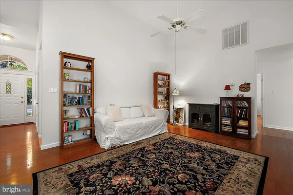 a living room with furniture and a couch