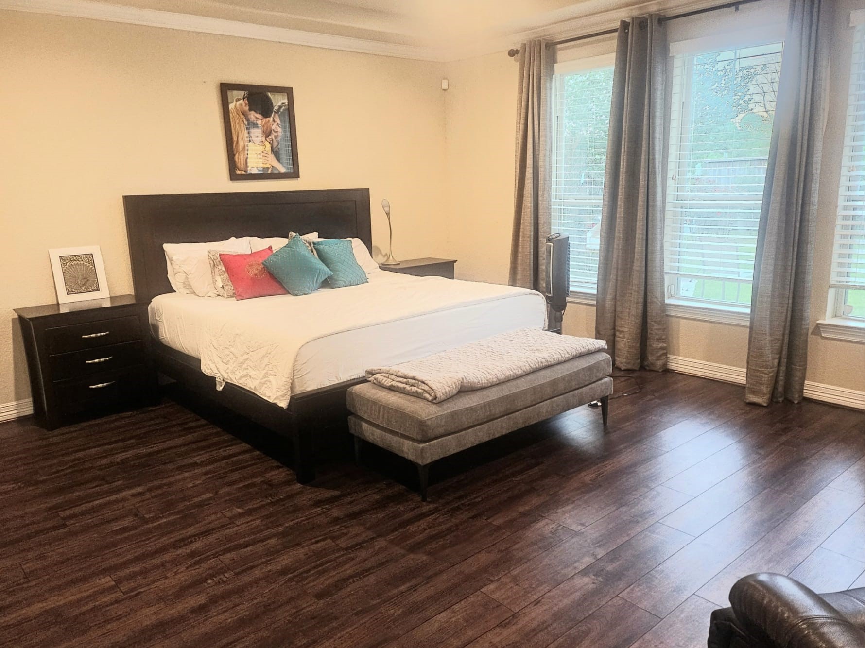 5206 Jacob Ridge Court Sugar Land, TX 77479 - Photo 10 of 42 a bedroom with a bed and wooden floor