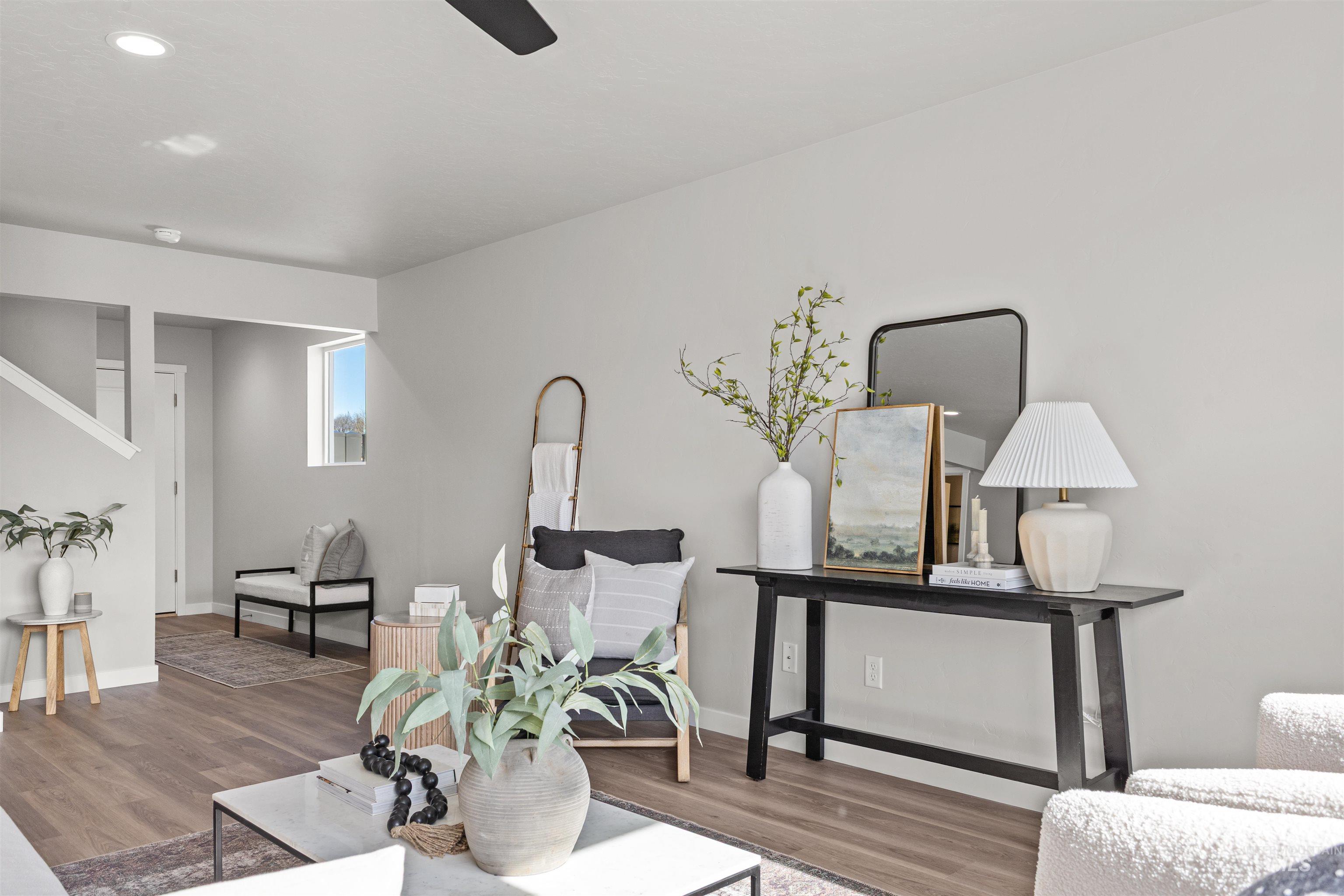 2534 West Fallon Loop Nampa, ID 83651 - Photo 6 of 28 Sitting room with wood finished floors and ceiling fan