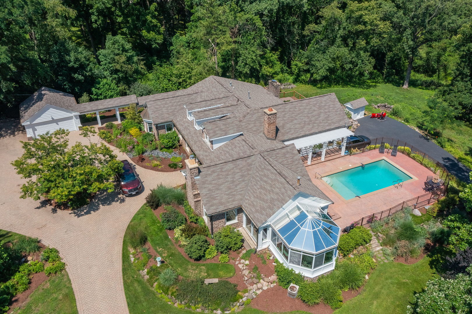 6N197 Denker Road St. Charles, IL 60175 - Photo 4 of 73 an aerial view of a house with a garden