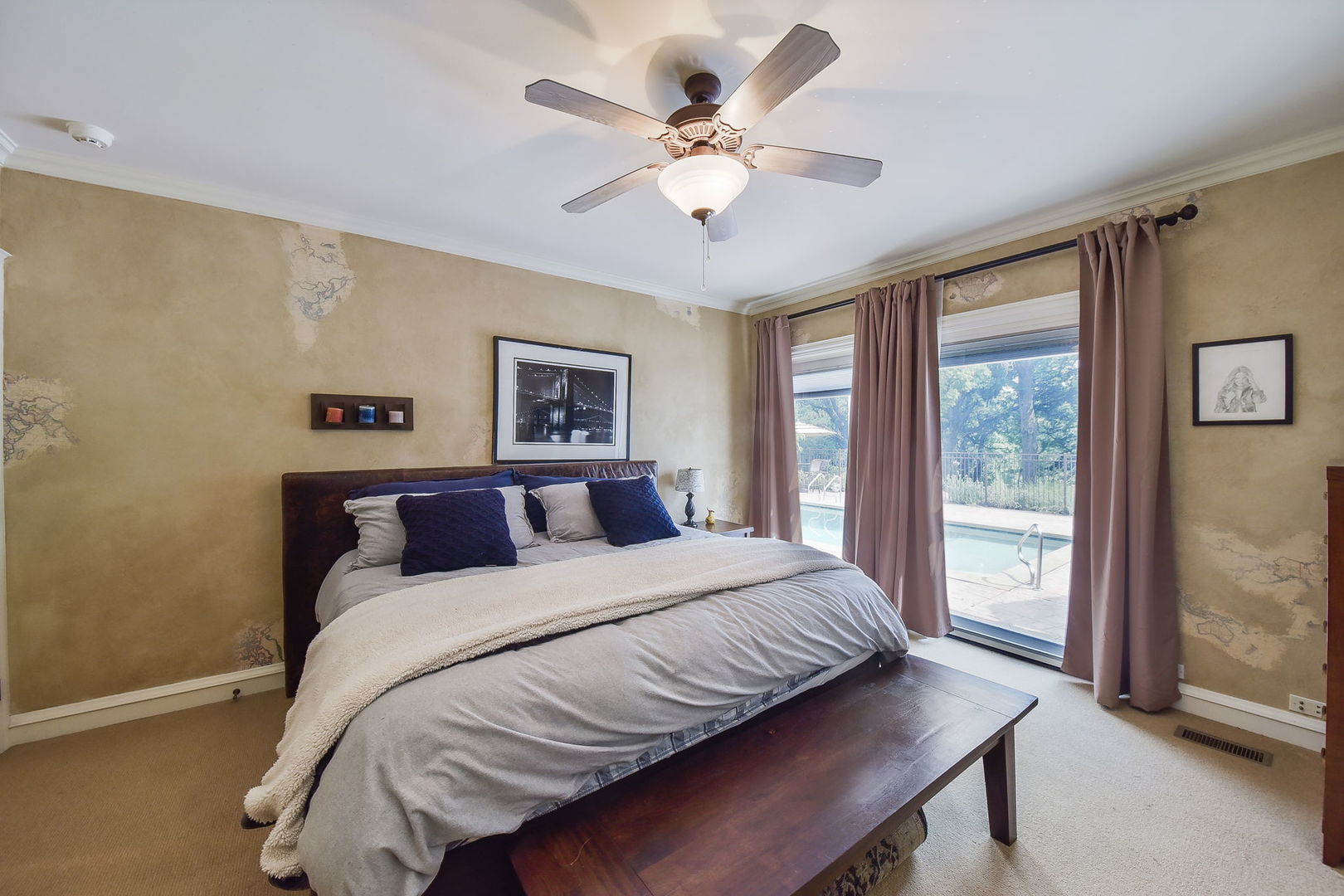 6N197 Denker Road St. Charles, IL 60175 - Photo 44 of 73 a bedroom with a large bed and a chandelier