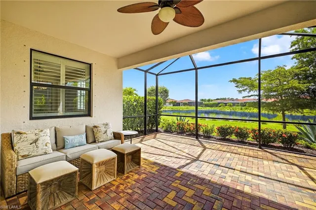 a living room with patio