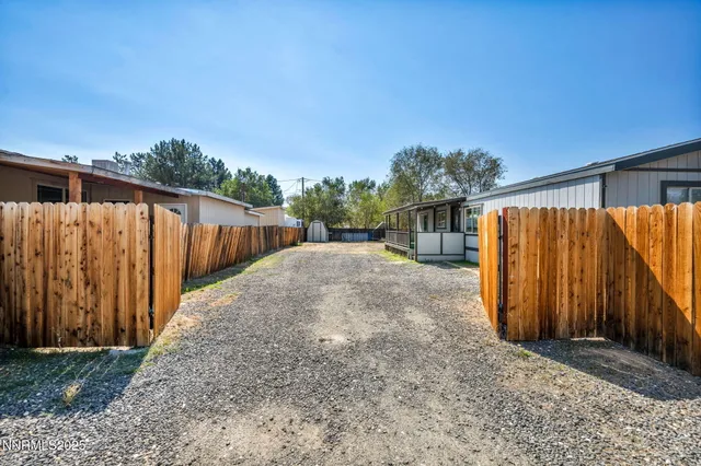 a backyard of a house