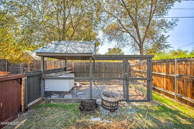 a view of a backyard