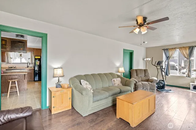 a workspace with furniture and window