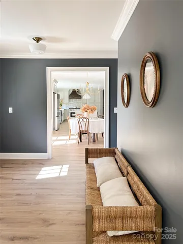 a view of a living room and bathroom