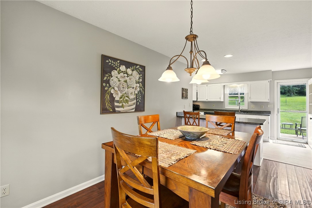 6618 Buttontown Road Greenville, IN 47124 - Photo 12 of 35 Dining/Kitchen area with breakfast bar