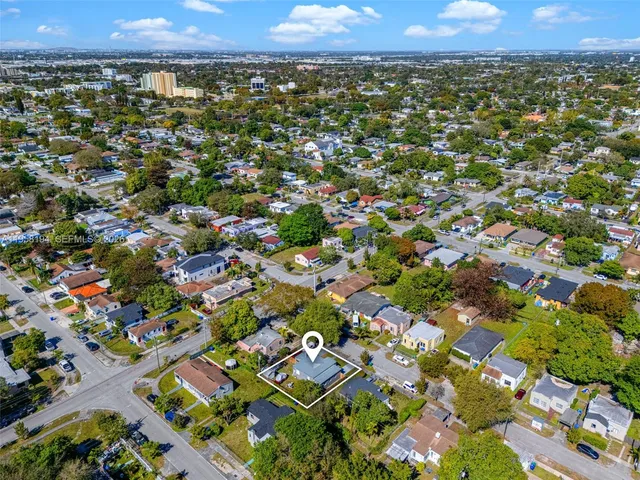 an aerial view of multiple house