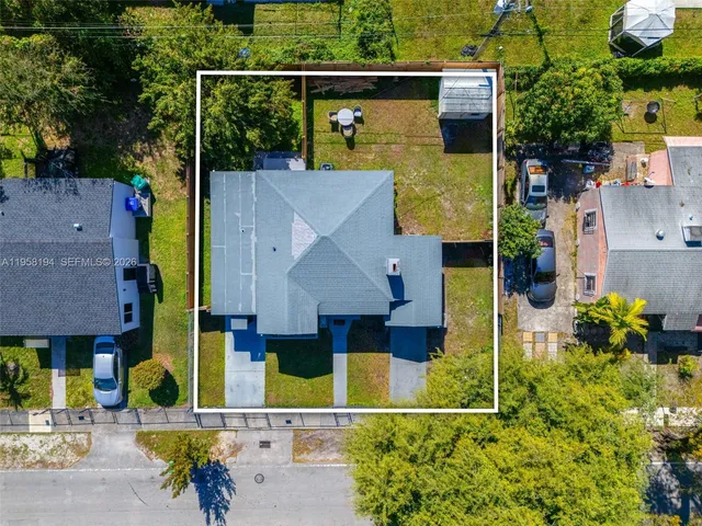 an aerial view of multiple house