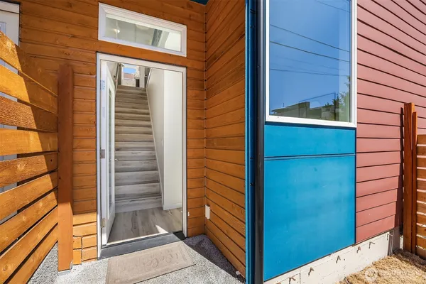 a view of front door of house