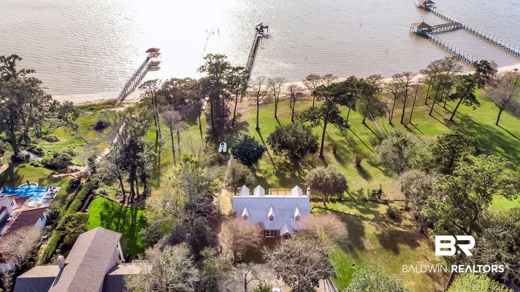 23749 Main Street Fairhope, AL 36532 - Photo 45 of 50 Aerial of home and pier