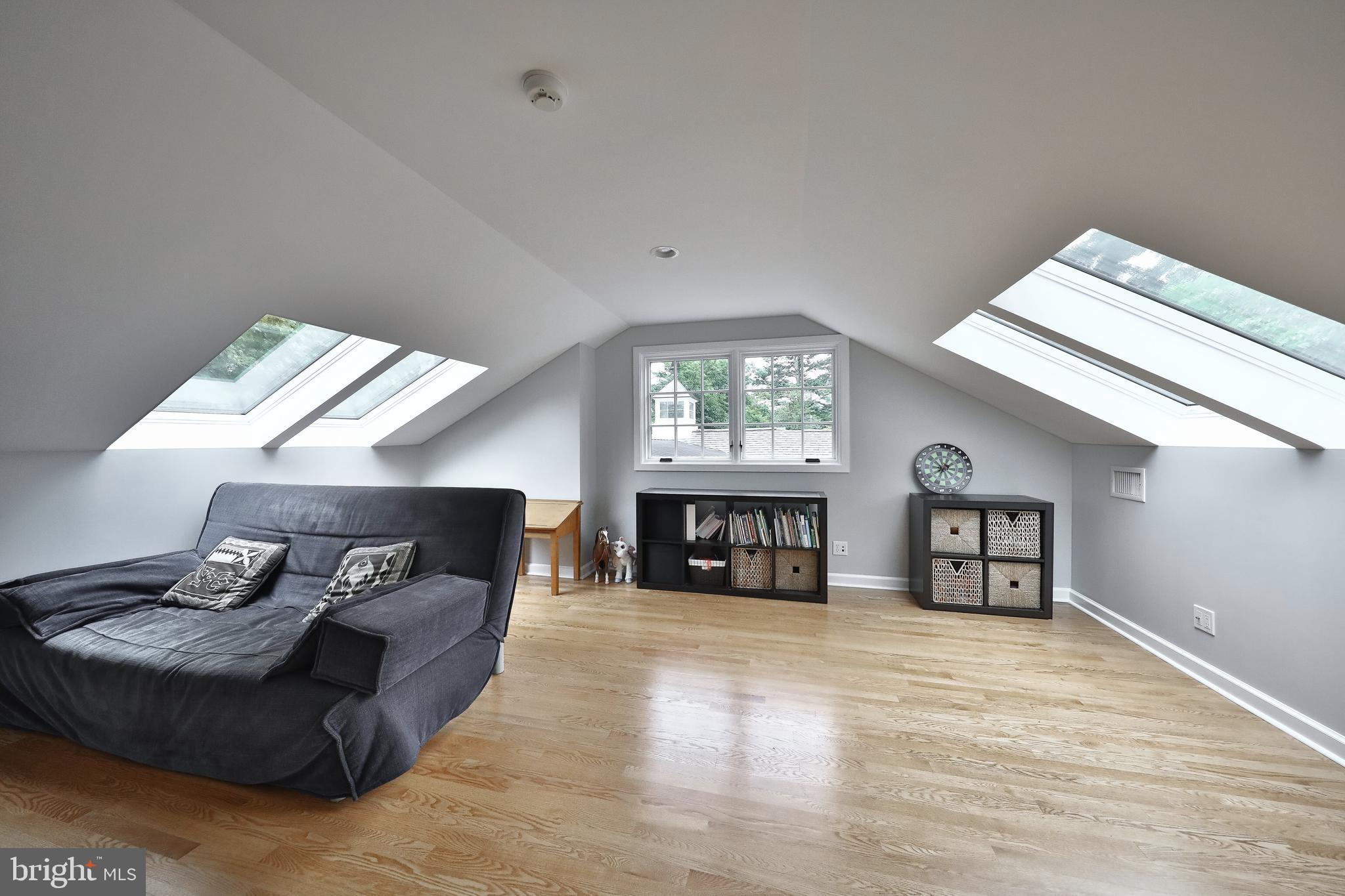 1528 Spring Mill Road Gladwyne, PA 19035 - Photo 38 of 48 Spacious playroom or teenage retreat w/ SKYLIGHTS