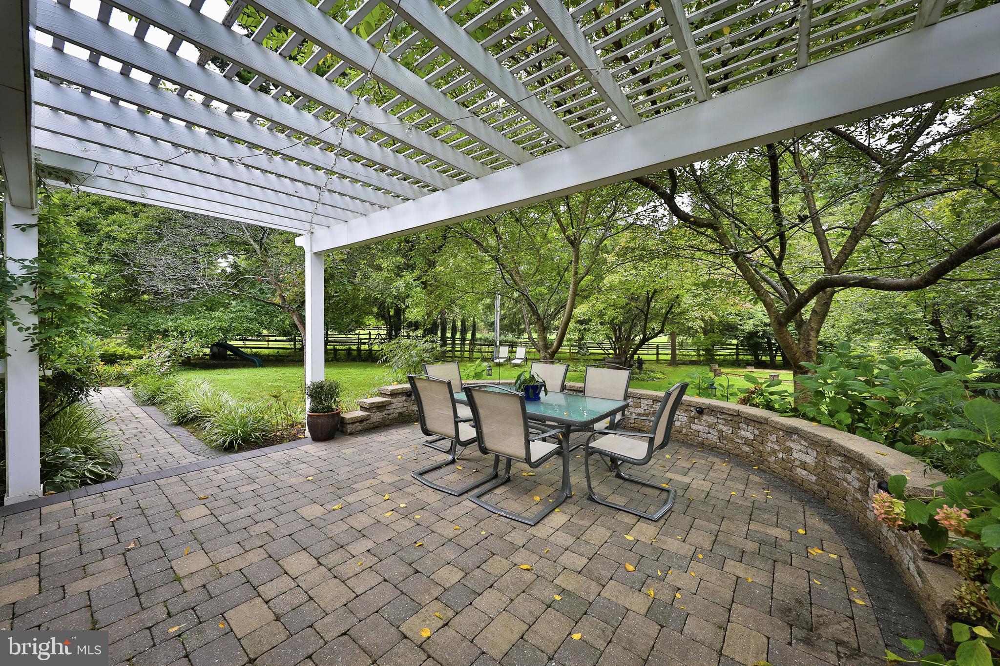 1528 Spring Mill Road Gladwyne, PA 19035 - Photo 42 of 48 Paver Patio w/ Pergola